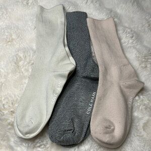 Cole Haan Ladies Sock Trio - Cream, Gray, and light pink NWOT